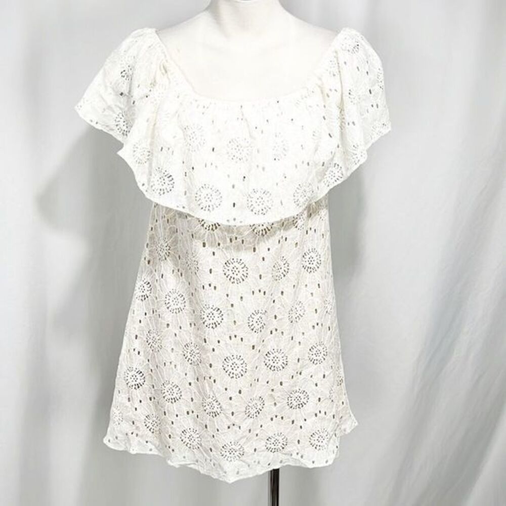 SHOW Me Your Mumu SMYM White Lace Off the Shoulder Dress Small